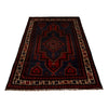Baluchi Rug Handmade Navy Blue Geometric 4x7 ft