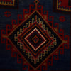 Baluchi Rug Handmade Navy Blue Geometric 4x7 ft