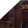 Baluchi Rug Handmade Navy Blue Geometric 4x7 ft
