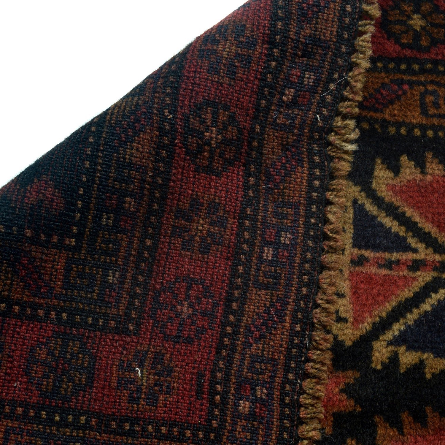 Baluchi Rug Handmade Multi Geometric 4x6 ft