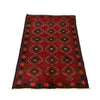 Baluchi Rug Handmade Red Geometric 3x5 ft
