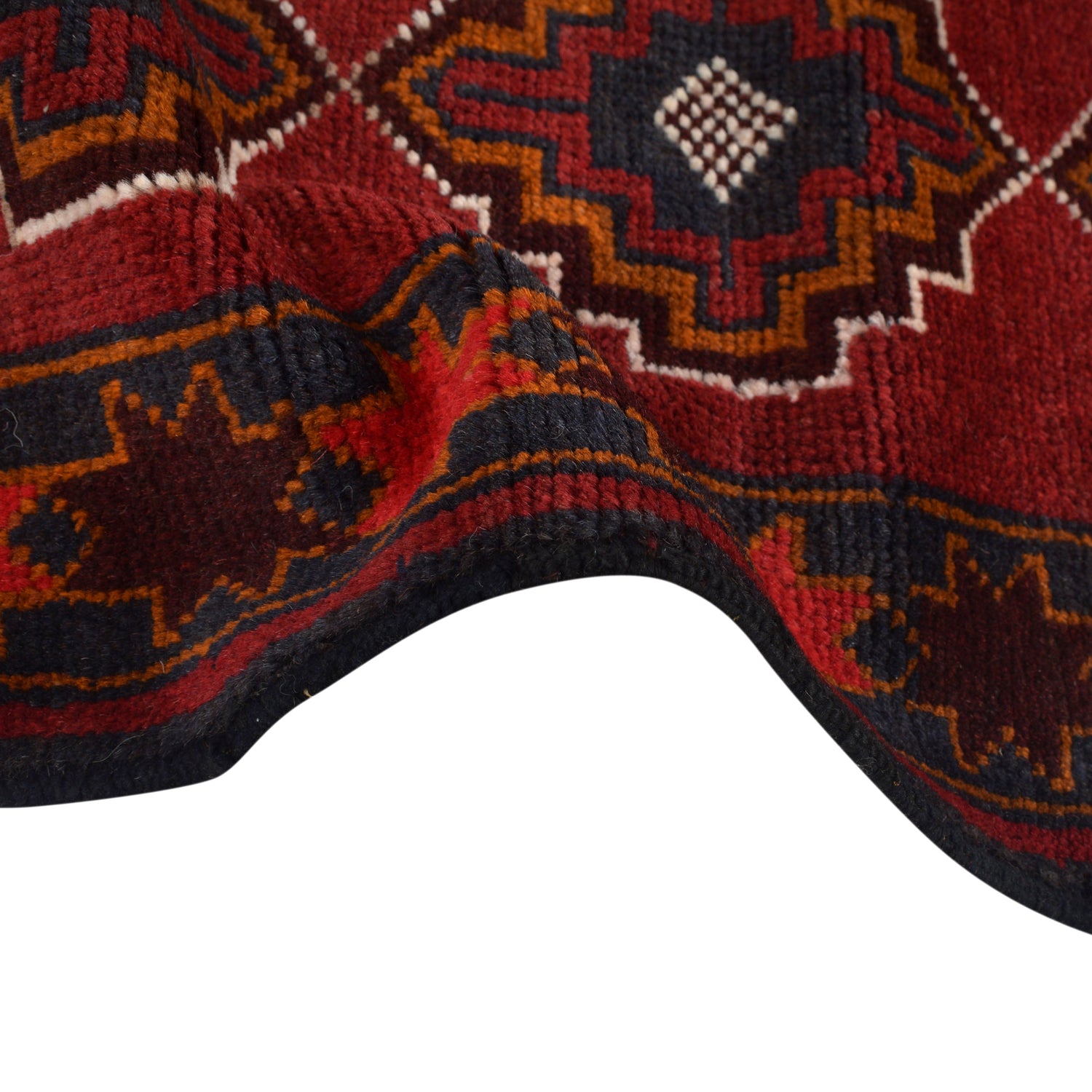 Baluchi Rug Handmade Red Geometric 3x5 ft