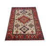 Kazak Rug Handmade Ivory Medallion 3x5 ft