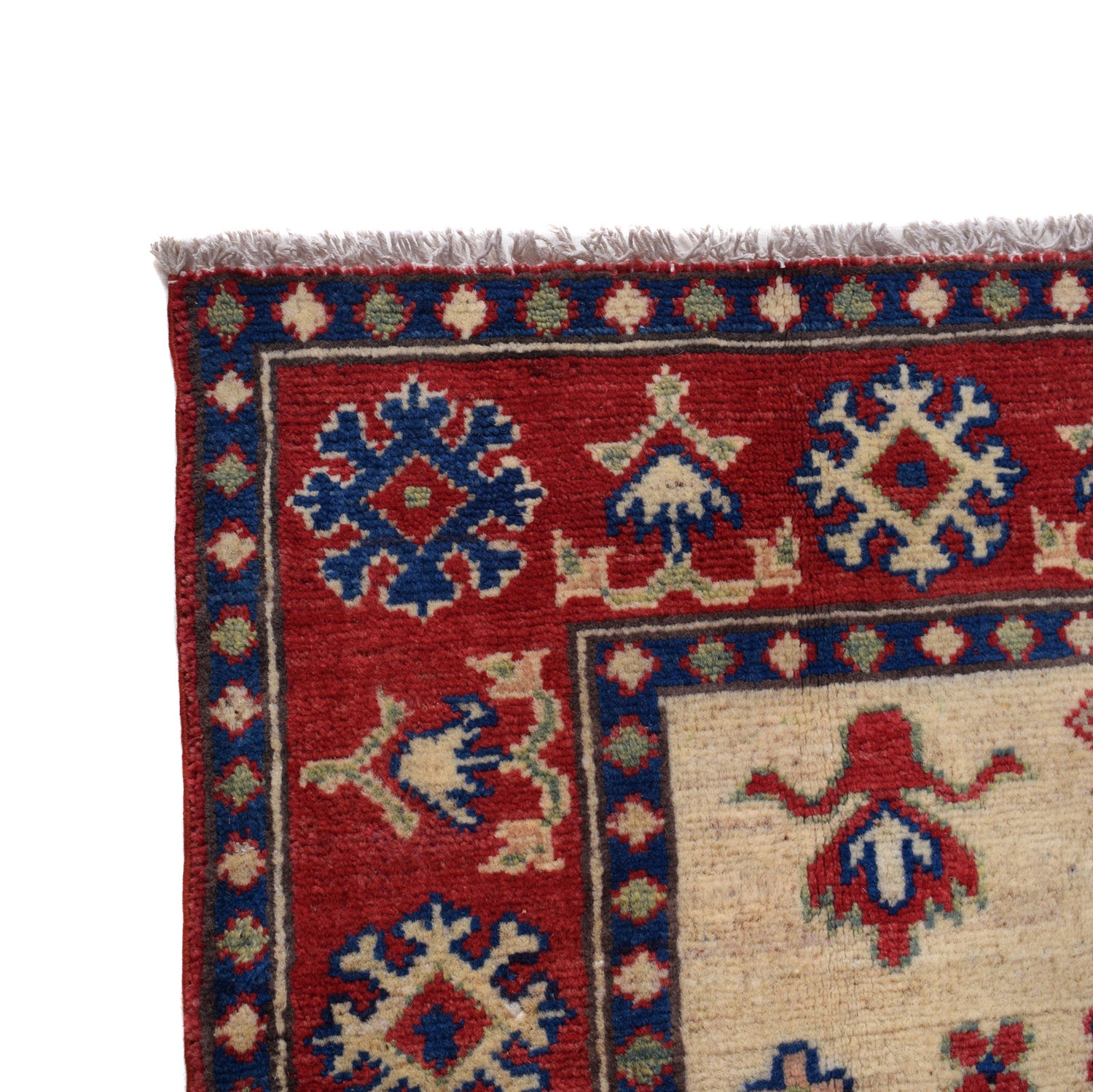 Kazak Rug Handmade Ivory Medallion 3x5 ft