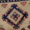 Kazak Rug Handmade Ivory Medallion 3x5 ft