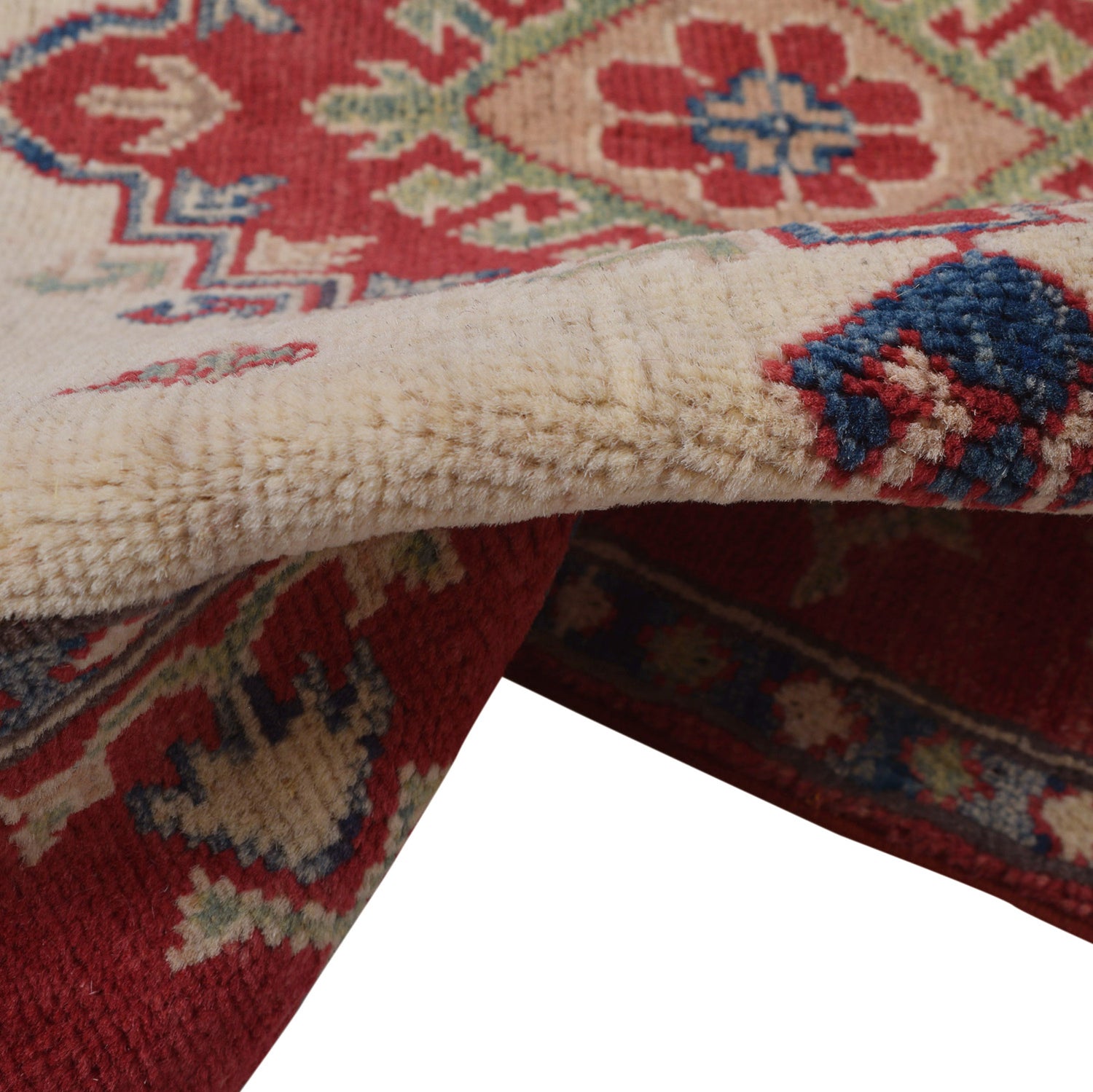 Kazak Rug Handmade Ivory Medallion 3x5 ft
