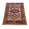 Kazak Rug Handmade Ivory Medallion 2x4 ft