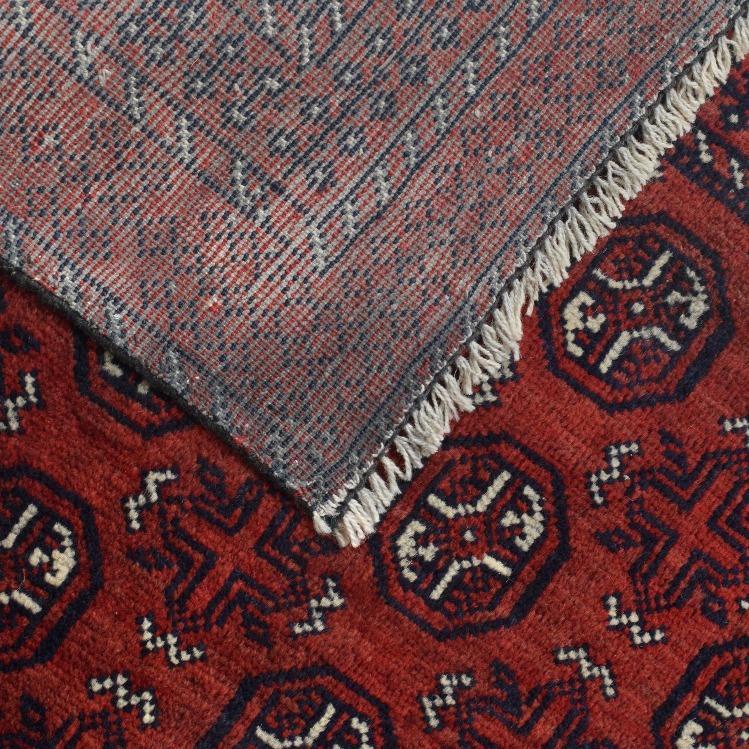 Baluchi Rug Handmade Red Geometric 4x6 ft