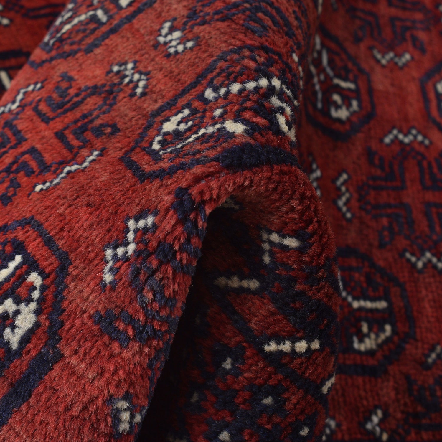 Baluchi Rug Handmade Red Geometric 4x6 ft