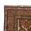 Overdyed Area Rug Handmade Brown Geometric 4x6 ft