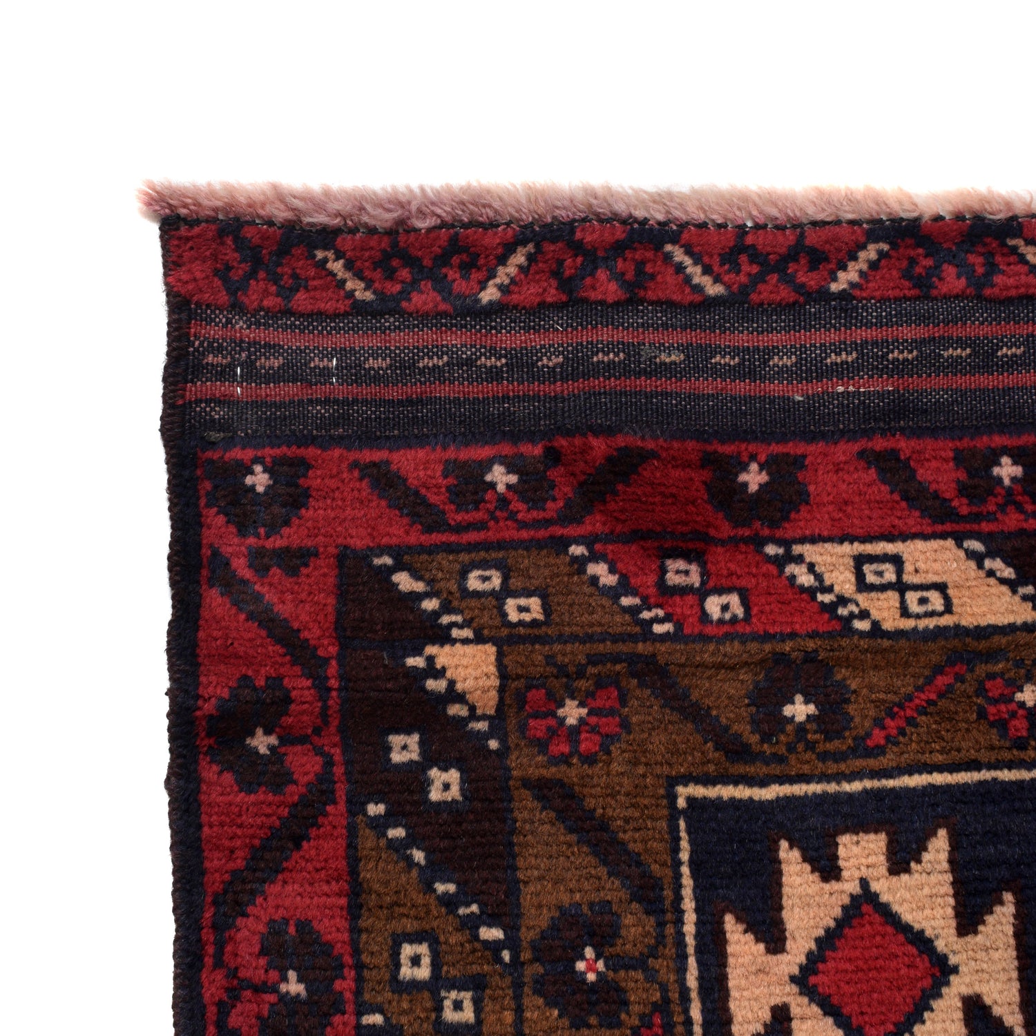 Baluchi Rug Handmade Multi Geometric 4x6 ft