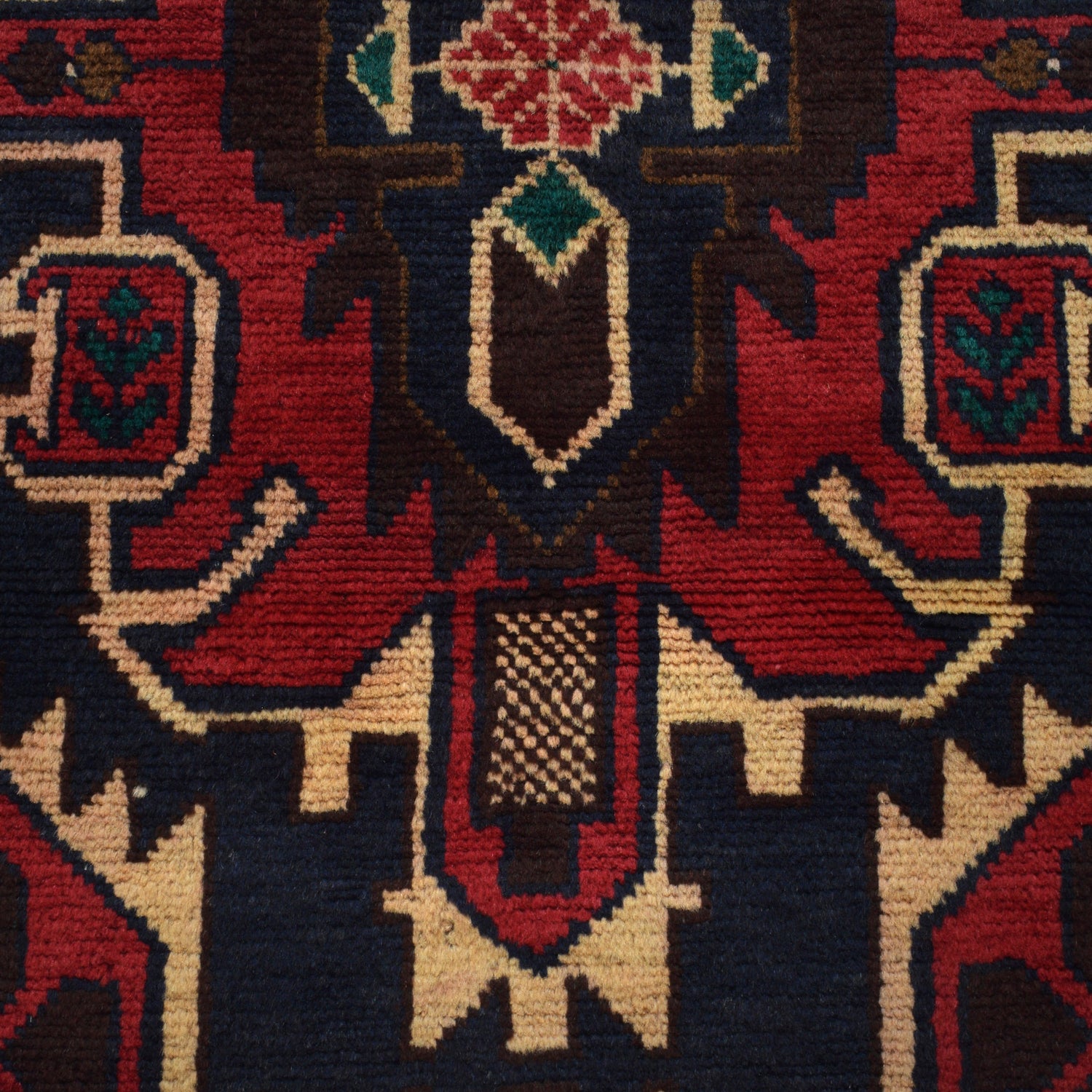 Baluchi Rug Handmade Multi Geometric 4x6 ft