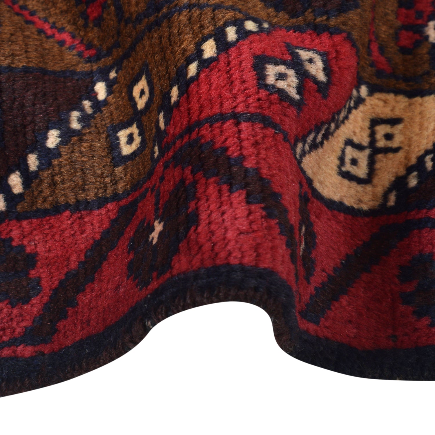 Baluchi Rug Handmade Multi Geometric 4x6 ft
