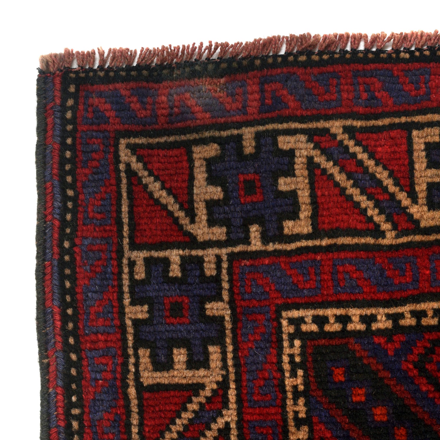 Baluchi Rug Handmade Multi Geometric 4x6 ft