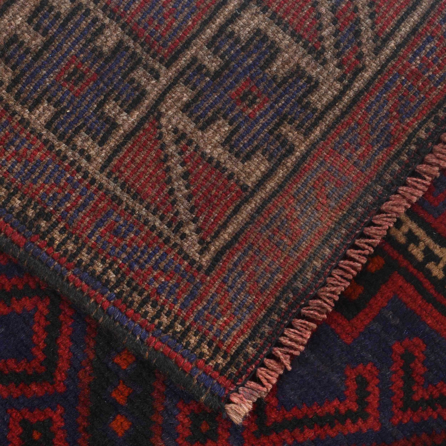 Baluchi Rug Handmade Multi Geometric 4x6 ft