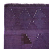 Overdyed Vegetable Kilim Area Rug Handmade Purple Geometric