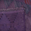 Overdyed Vegetable Kilim Area Rug Handmade Purple Geometric