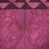Overdyed Vegetable Kilim Area Rug Handmade Purple Geometric
