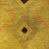 Overdyed Vegetable Kilim Area Rug Handmade Yellow Geometric