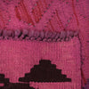 Overdyed Vegetable Kilim Area Rug Handmade Pink Geometric