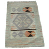 Overdyed Vegetable Kilim Area Rug Handmade Dusty Green