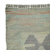 Overdyed Vegetable Kilim Area Rug Handmade Dusty Green