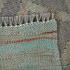 Overdyed Vegetable Kilim Area Rug Handmade Dusty Green