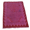 Overdyed Vegetable Kilim Area Rug Handmade Purple Geometric