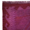 Overdyed Vegetable Kilim Area Rug Handmade Purple Geometric