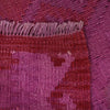 Overdyed Vegetable Kilim Area Rug Handmade Purple Geometric