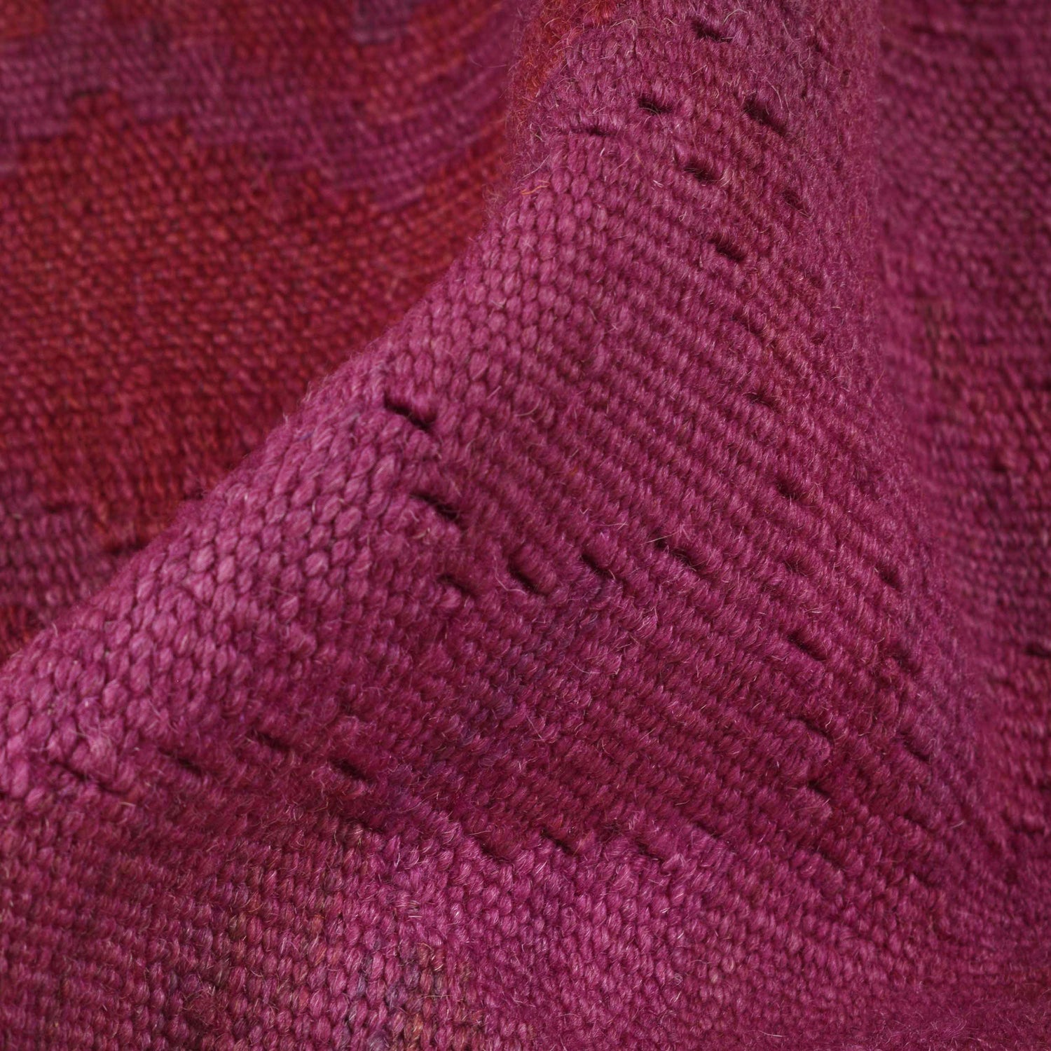 Overdyed Vegetable Kilim Area Rug Handmade Purple Geometric
