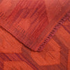 Overdyed Vegetable Kilim Area Rug Handmade Red Geometric