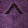 Overdyed Vegetable Kilim Area Rug Handmade Purple Geometric