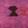 Overdyed Vegetable Kilim Area Rug Handmade Pink Geometric