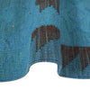 Overdyed Vegetable Kilim Area Rug Handmade Blue Geometric