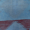 Overdyed Vegetable Kilim Area Rug Handmade Blue Geometric
