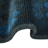 Overdyed Area Rug Handmade Blue Geometric 3x5 ft