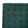 Overdyed Area Rug Handmade Blue Geometric 2x4 ft