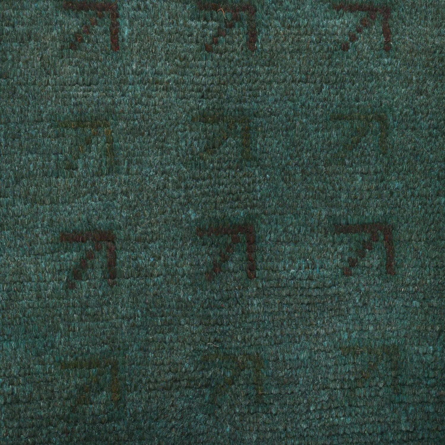Overdyed Area Rug Handmade Blue Geometric 2x4 ft