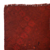 Overdyed Area Rug Handmade Red Geometric 3x5 ft