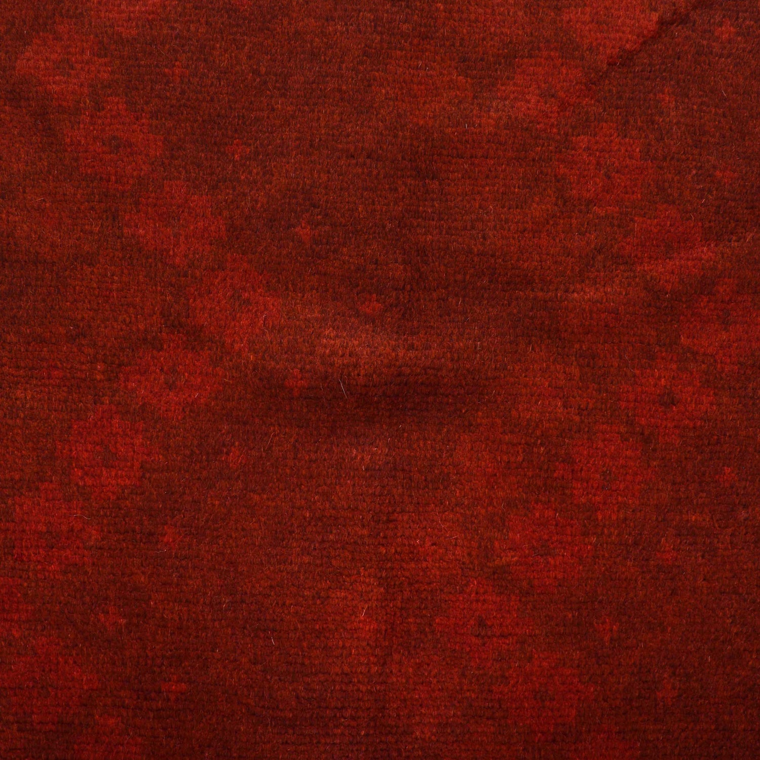 Overdyed Area Rug Handmade Red Geometric 3x5 ft