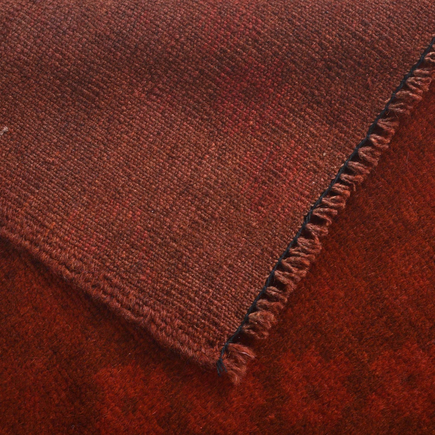 Overdyed Area Rug Handmade Red Geometric 3x5 ft