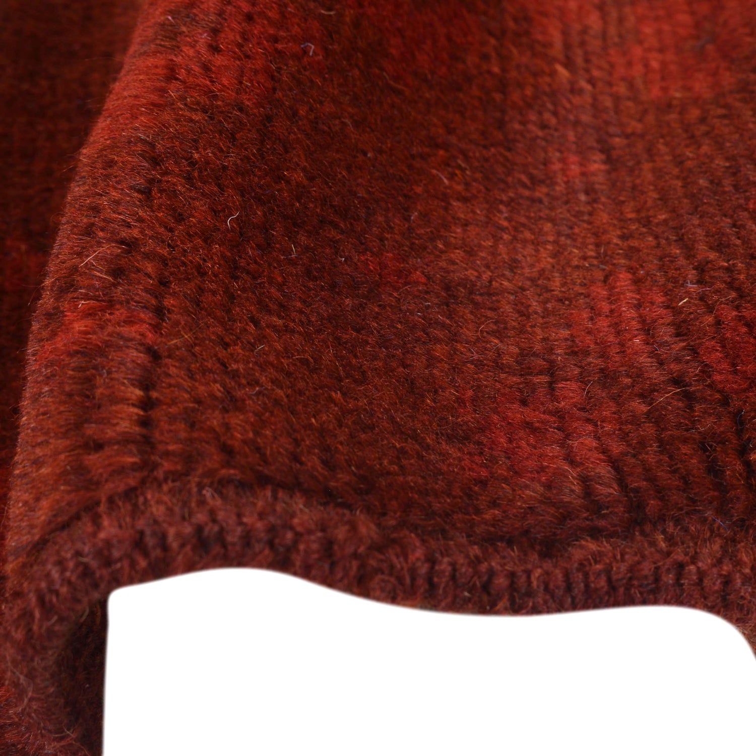 Overdyed Area Rug Handmade Red Geometric 3x5 ft