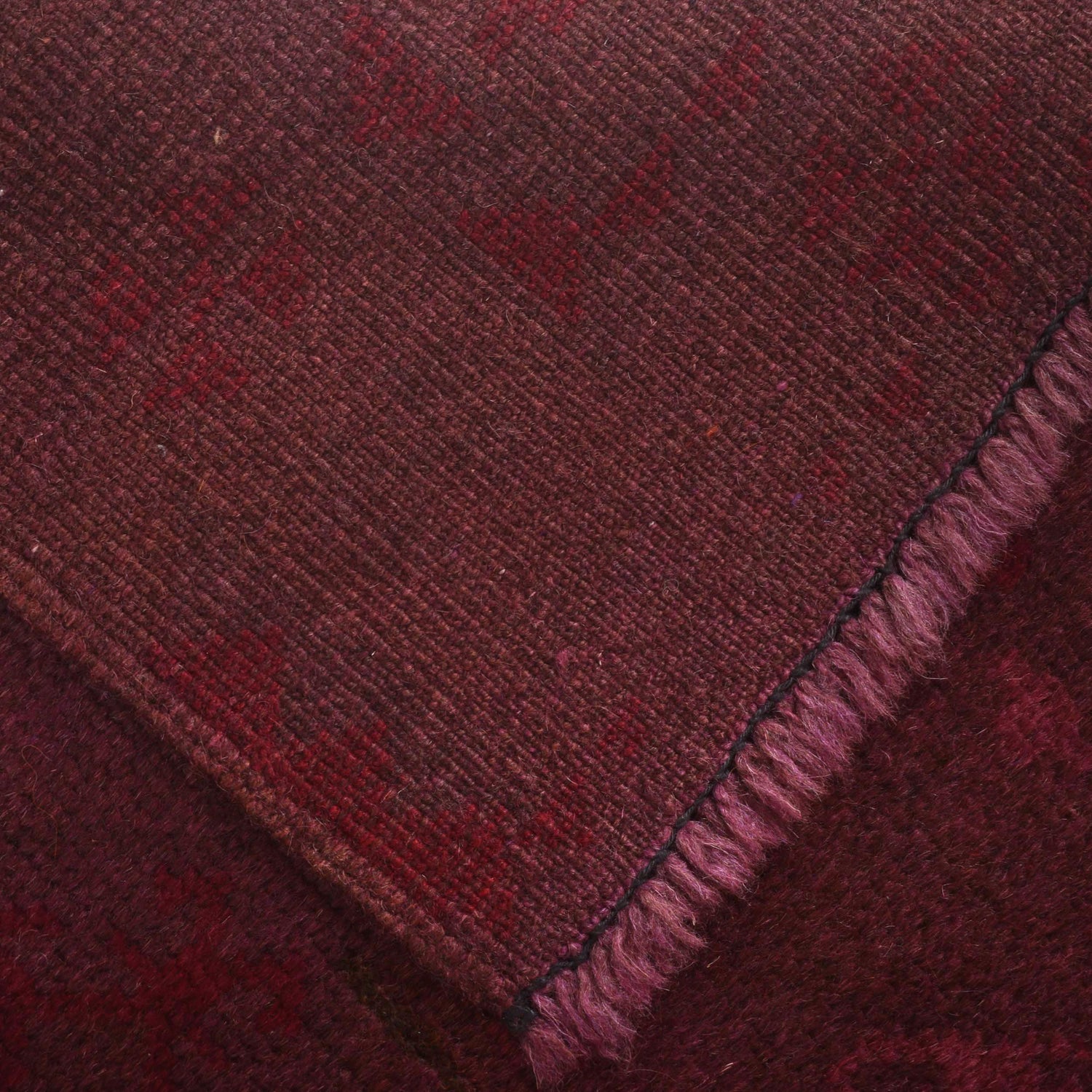 Overdyed Area Rug Handmade Pink Geometric 3x5 ft