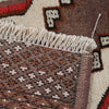 Baluchi Rug Handmade Brown Geometric 6x9 ft
