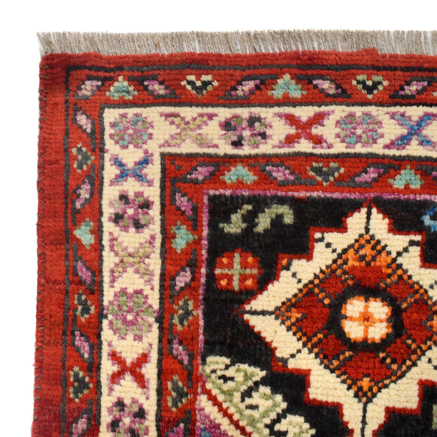 Shirazi Area Rug Handmade Red Medallion 4x7 ft