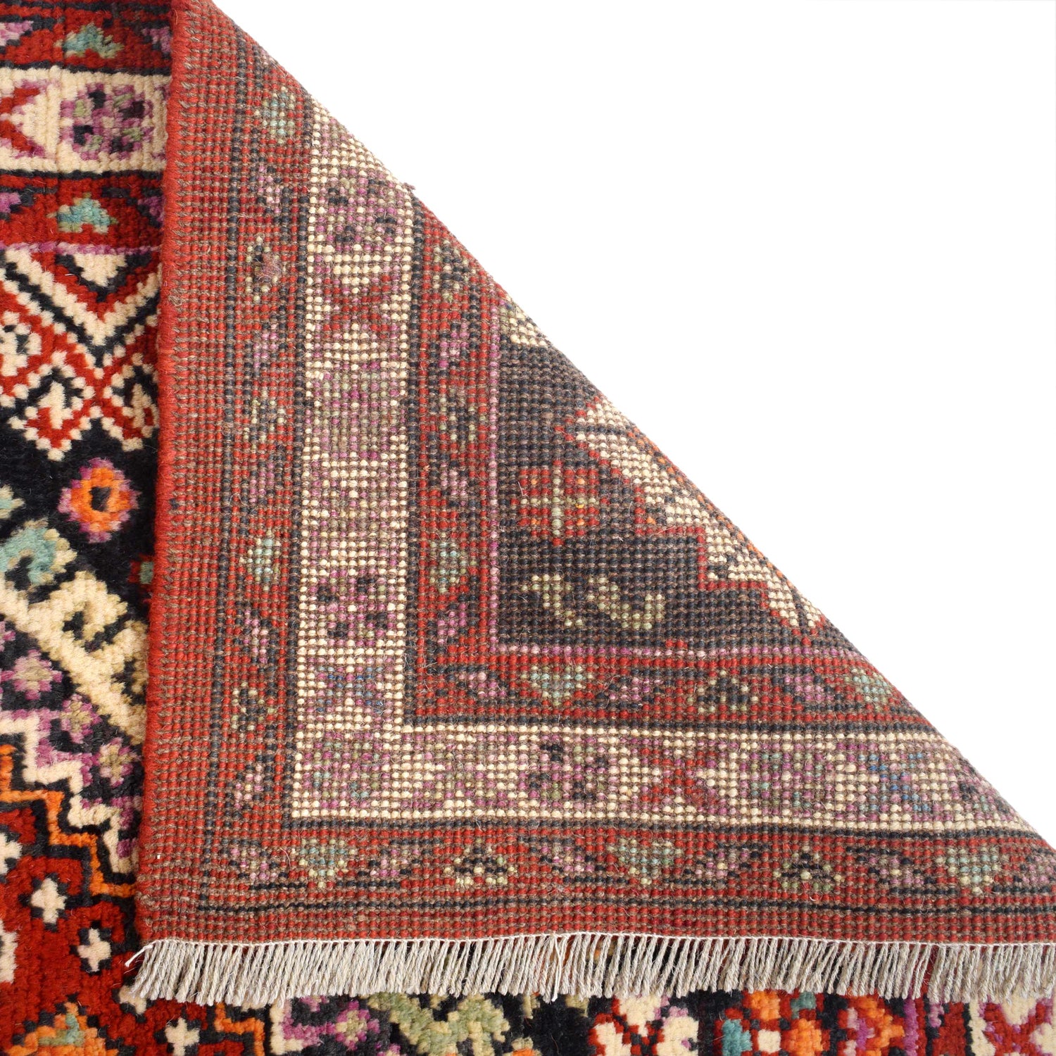 Shirazi Area Rug Handmade Red Medallion 4x7 ft