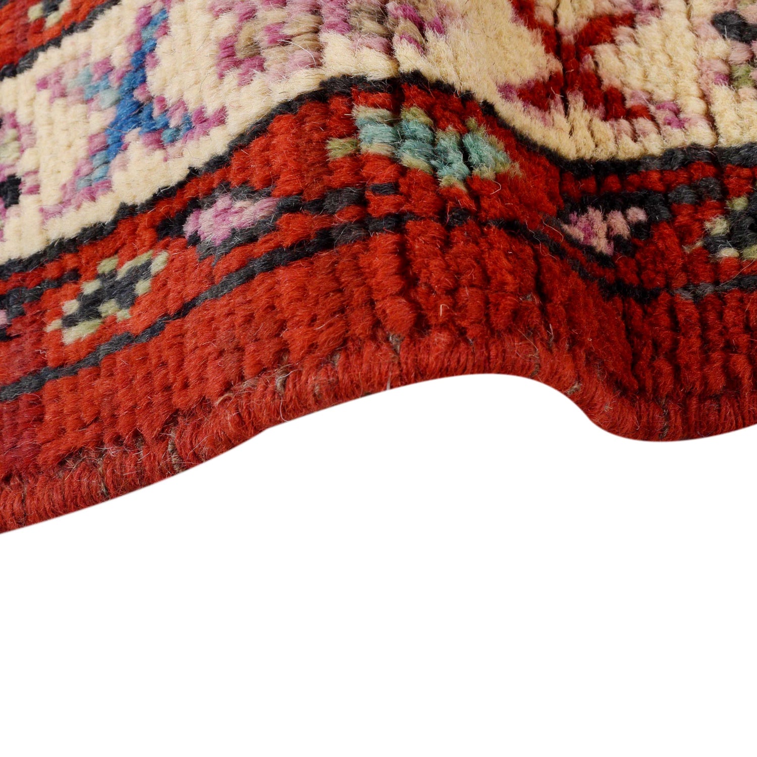 Shirazi Area Rug Handmade Red Medallion 4x7 ft