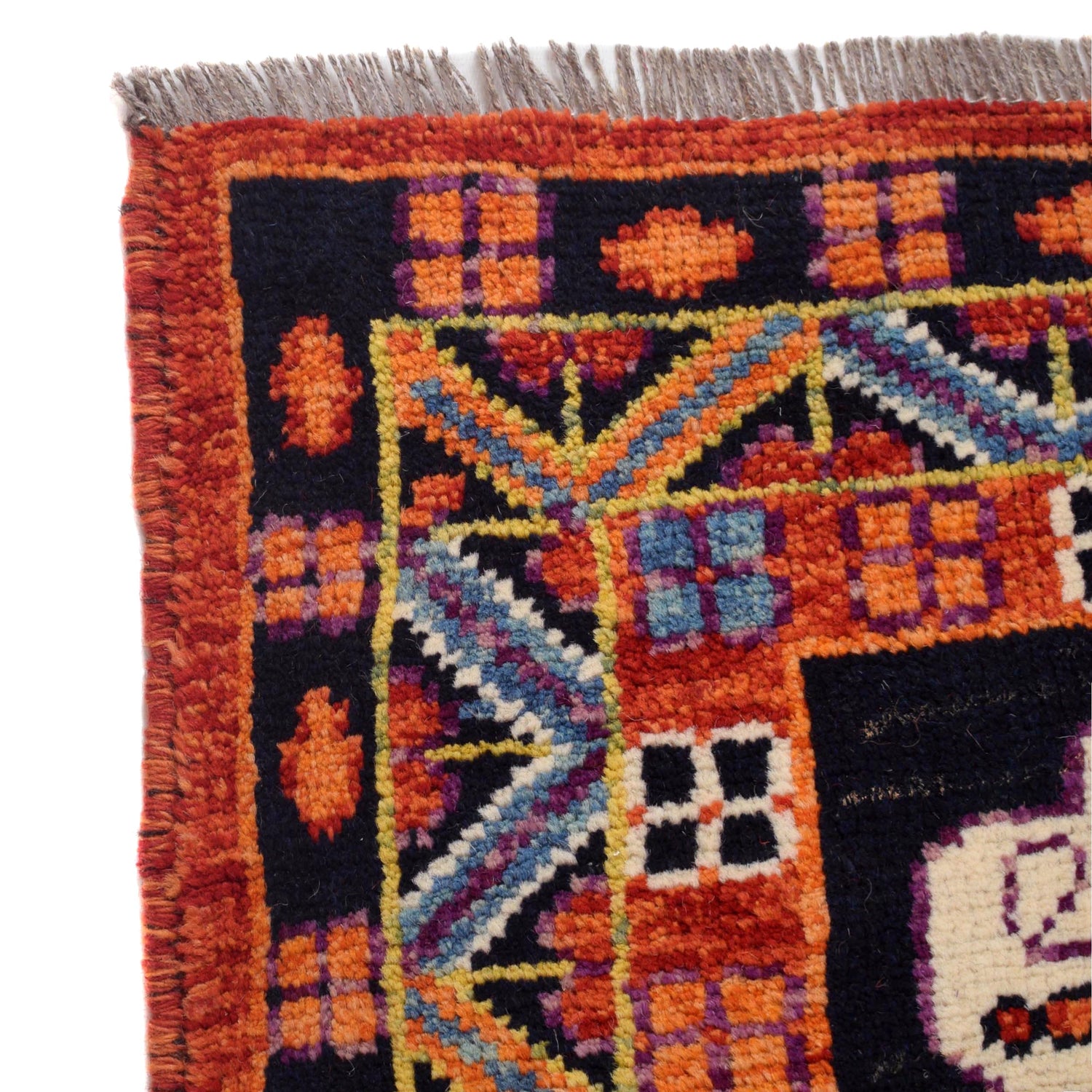 Shirazi Area Rug Handmade Red Medallion 5x8 ft