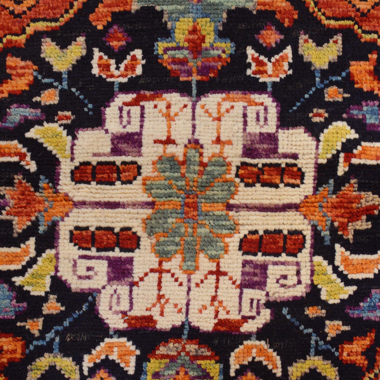 Shirazi Area Rug Handmade Red Medallion 5x8 ft